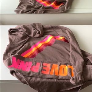 Pink hooded sweatshirt